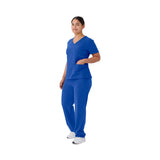 Brooklyn AVE Women's Mock Wrap 2-Pocket Scrub Tops (Style 48787)