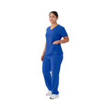 Brooklyn AVE Women's Mock Wrap 2-Pocket Scrub Tops (Style 48787)