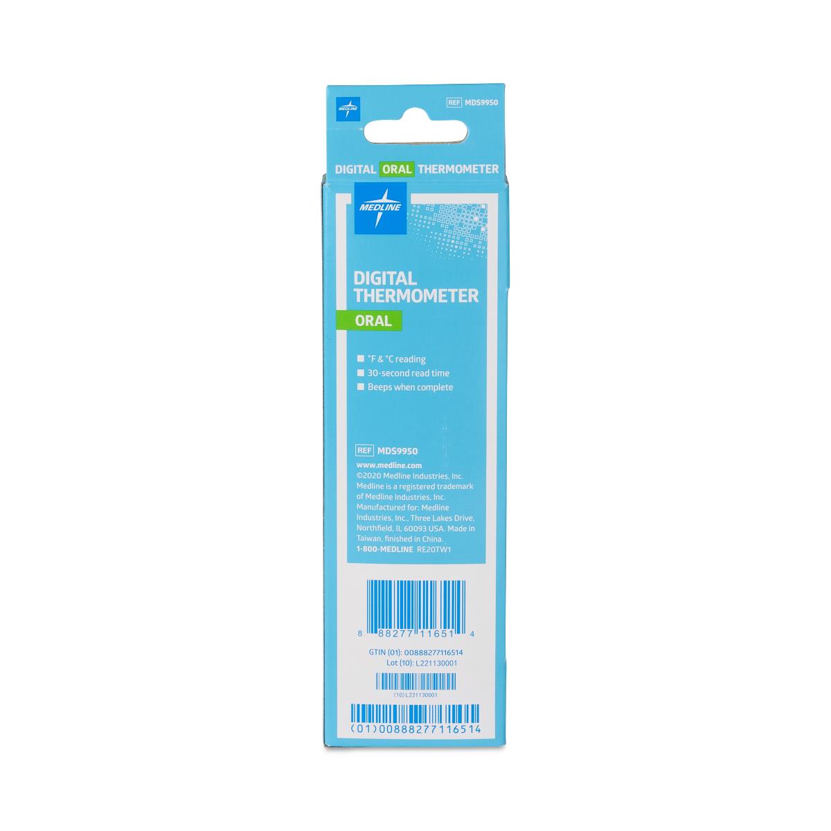 Medline 30-Second Oral Digital Stick Thermometers