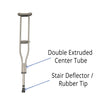 Medline Basic Aluminum Crutches
