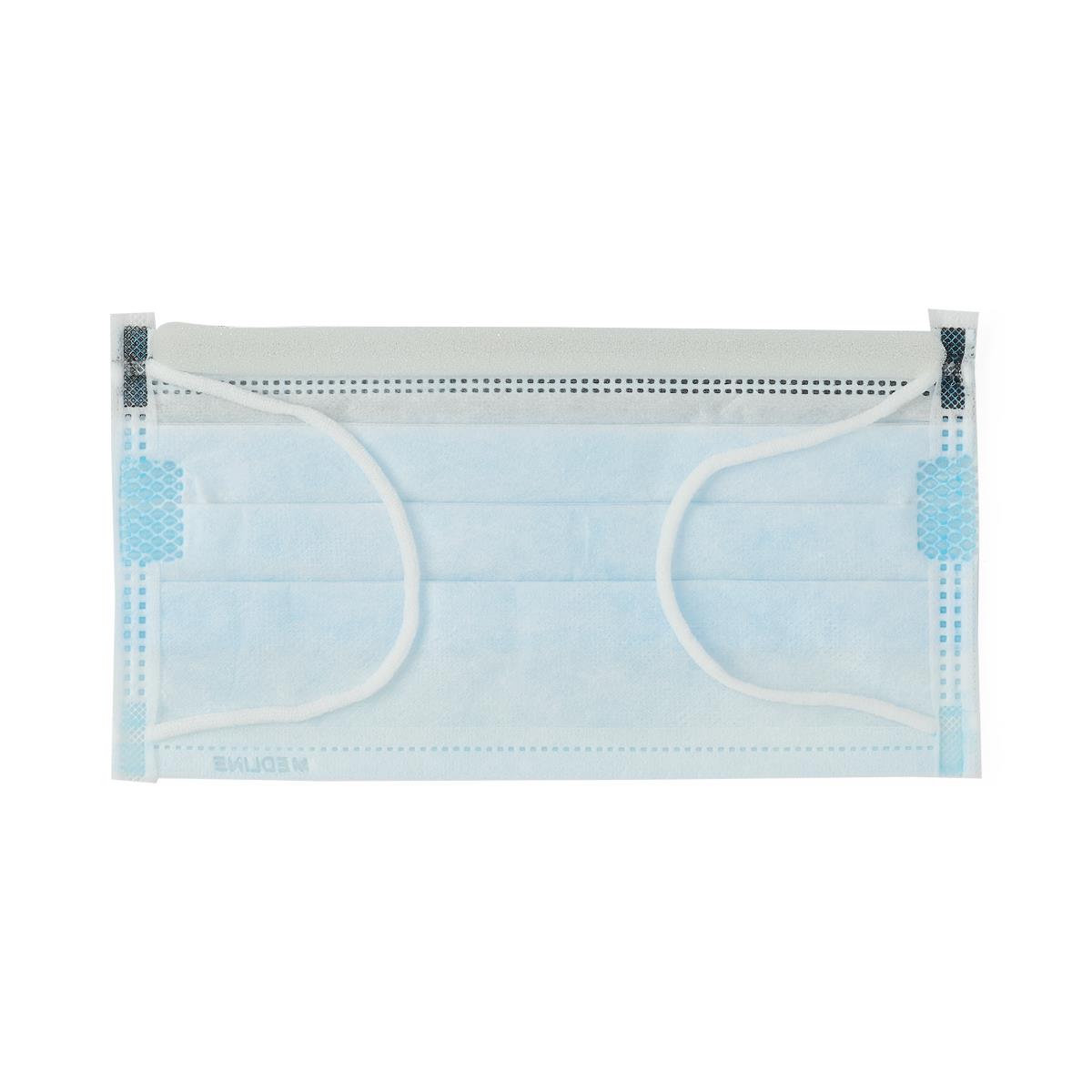 Medline ASTM Level 1 Procedure Face Mask with Anti-Fog Shield and Ear Loops