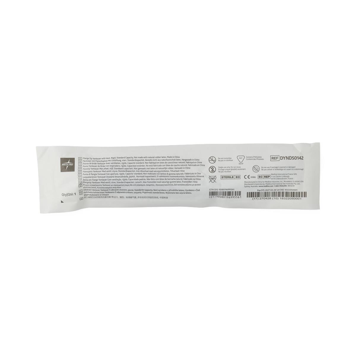 Sterile Yankauer Suction Tools with Flange Tips