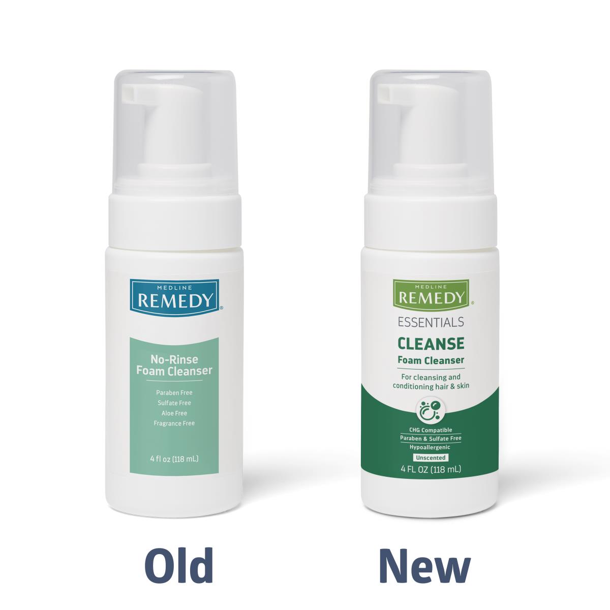 Rinse-free Cleanser Medline Remedy Essential Foaming 4 Oz. Pump Bottle Unscented