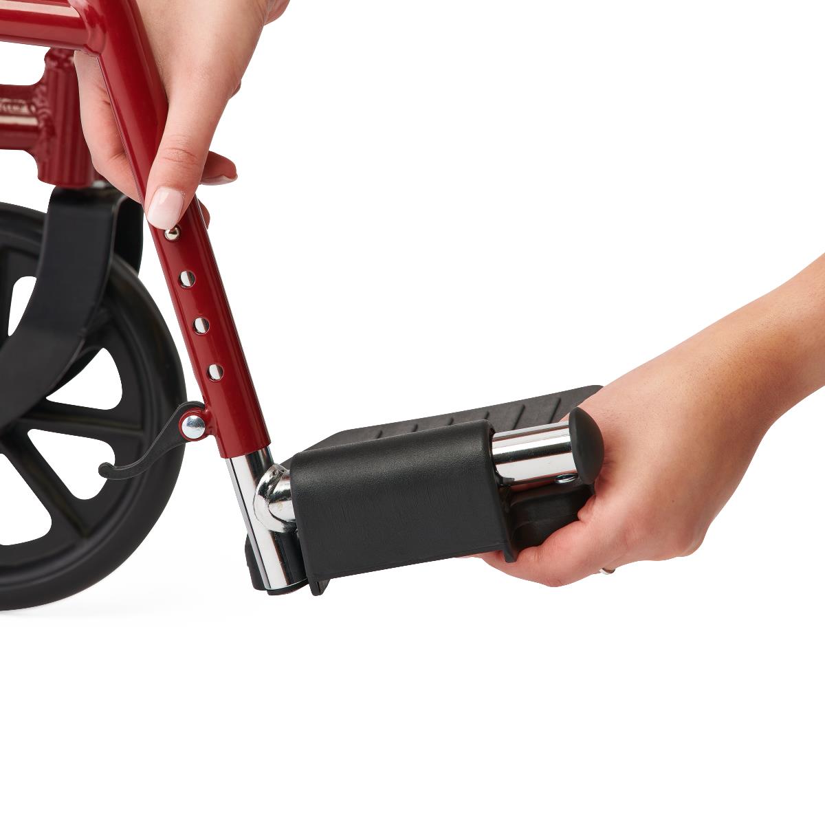 Medline Basic Aluminum Transport Chair with 8" Wheels