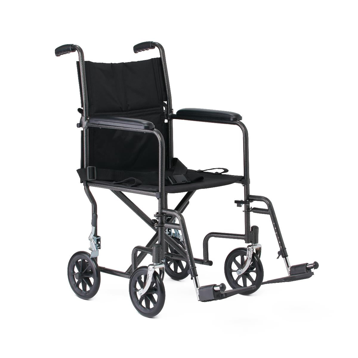 Medline Basic Transport Chair Hammertone 19in Seat
