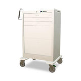 Light Gray Steel Treatment Cart with 5 Drawers