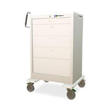 Light Gray Steel Treatment Cart with 5 Drawers
