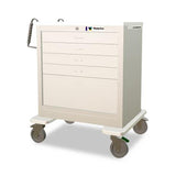 Light Gray Steel Treatment Cart with 5 Drawers
