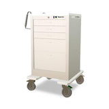 Light Gray Steel Treatment Cart with 5 Drawers