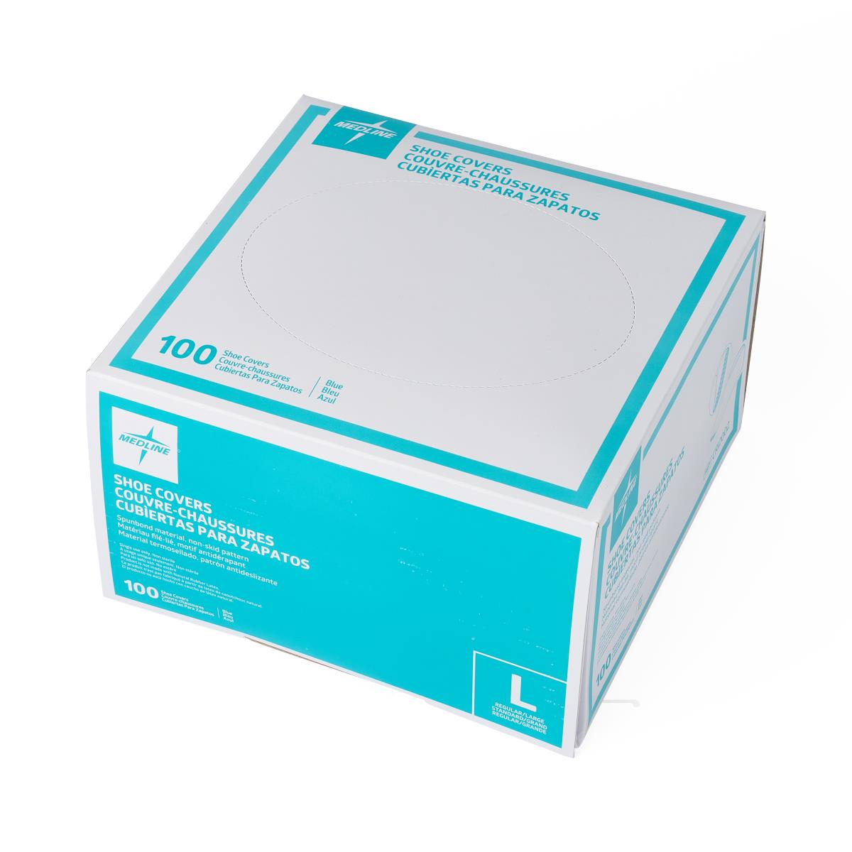 Medline Spunbonded Polypropylene Nonskid Shoe Covers