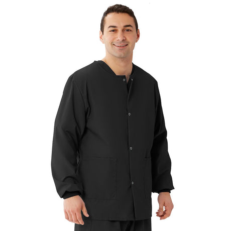 AngelStat Style 849 Unisex Snap-Front Warm-Up Scrub Jackets
