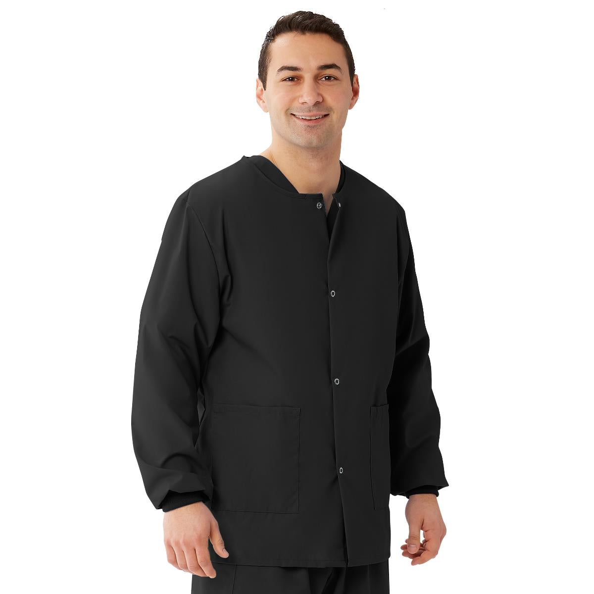 AngelStat Style 849 Unisex Snap-Front Warm-Up Scrub Jackets