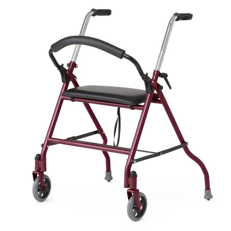 Medline 2-Wheel Steel Rollator with 5" Wheels