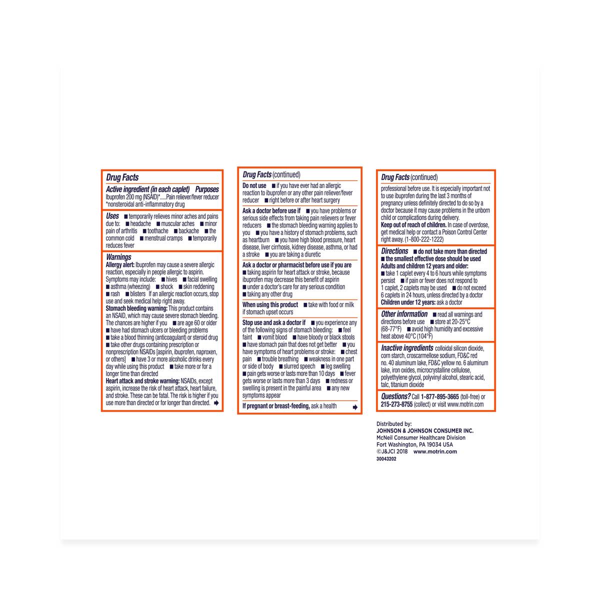 Motrin Ib Ibuprofen Pain Reliever - BeHope