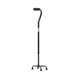 Medline Aluminum Quad Cane, displayed from a slightly different angle.