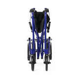 Aluminum basic transport chair, showing its maneuverability.