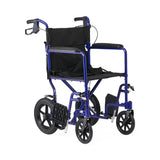 Aluminum basic transport chair from a different angle.