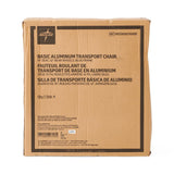 Aluminum basic transport chair, top-down view.