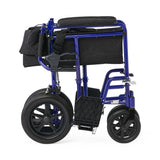 Aluminum basic transport chair with accessories.