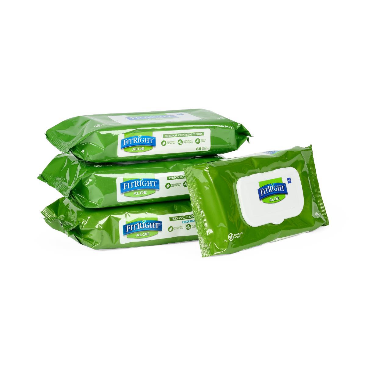 FitRight Aloe Personal Cleansing Wipes