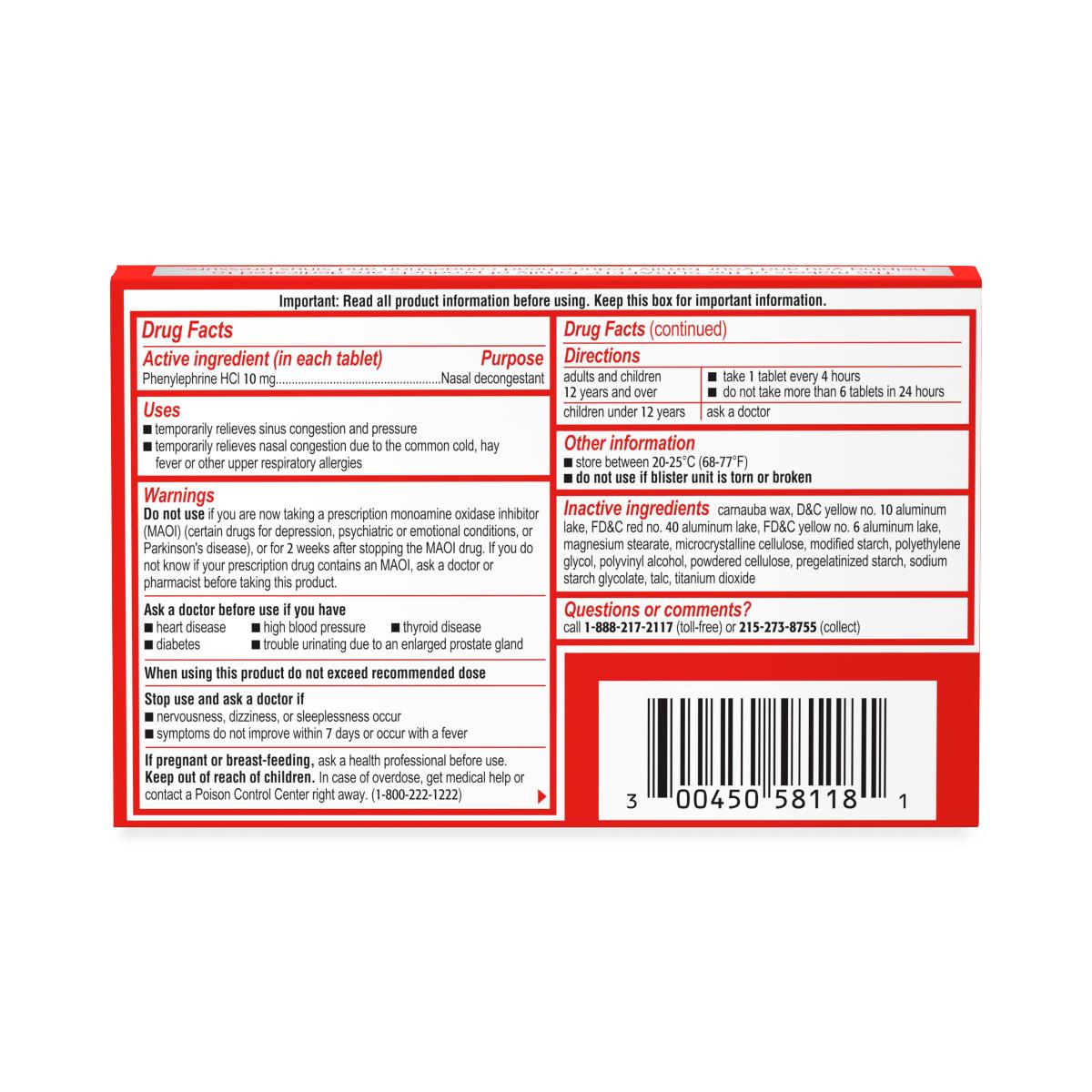 Sudafed Pe Sinus Tablets - BeHope