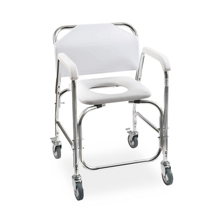 Padded Dmi Rolling Shower And Commode Transport Chair With Wheels - BeHope