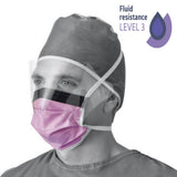 Medline ASTM Level 3 Surgical Face Masks with Eye Shield