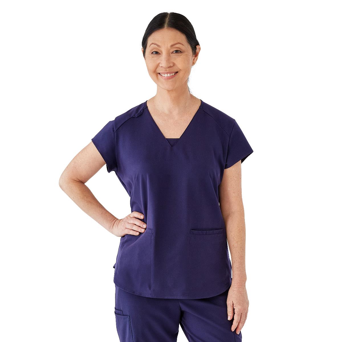 Monroe AVE Women's V-Neck Tunic Style Scrub Tops (Style 4805)