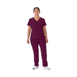 Brooklyn AVE Women's Mock Wrap 2-Pocket Scrub Tops (Style 48787)