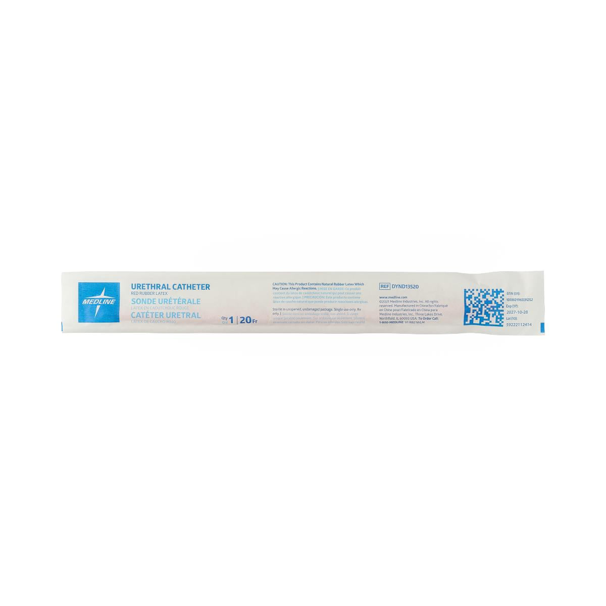 Intermittent/urethral Red Rubber Catheter (pack Of 12)