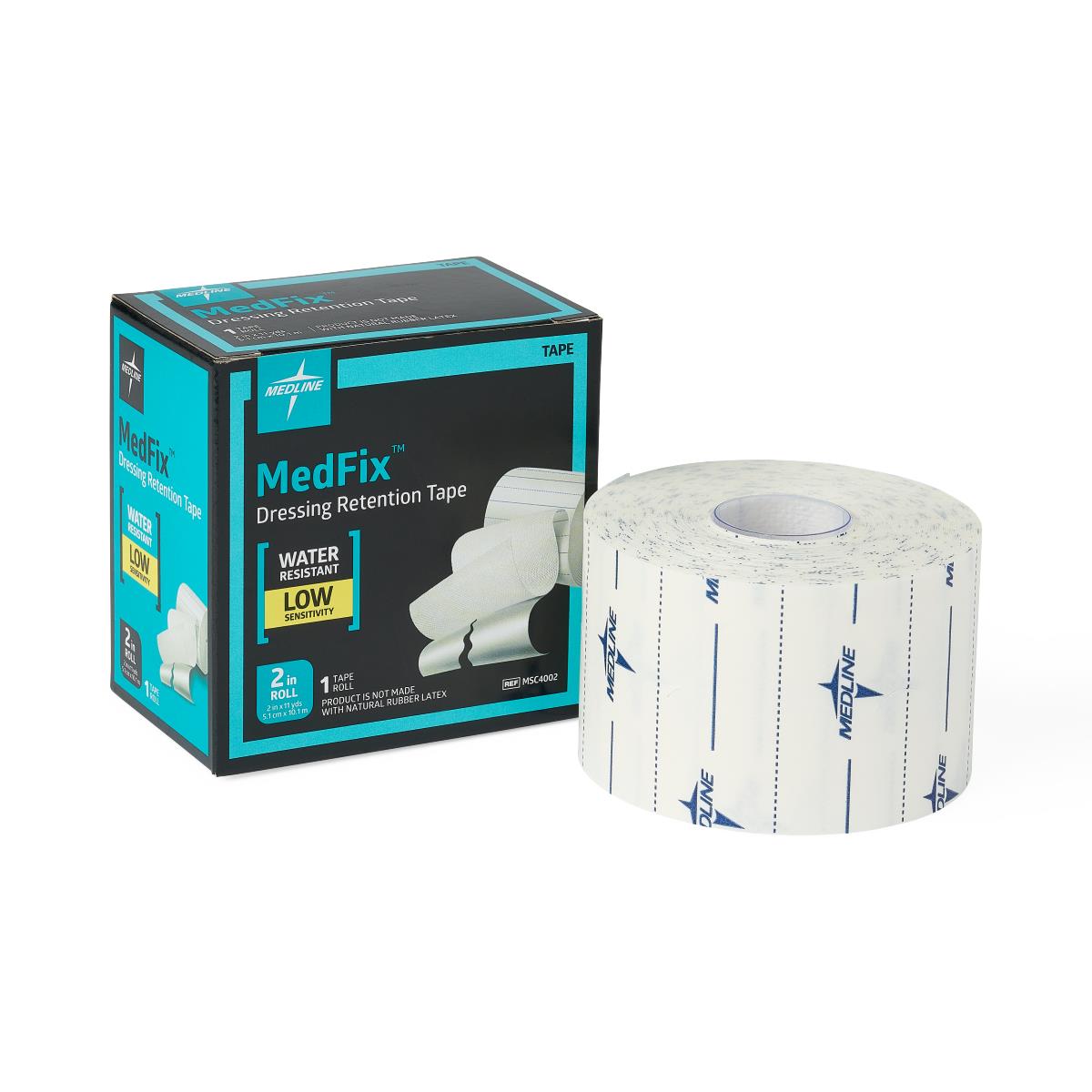 Water Resistant Dressing Retention Tape With Liner Medfix™ White 2 Inch X 11 Yard Nonwoven Nonsterile