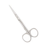 Iris Scissors Medline® 4-1/2 Inch Length Floor / Office Grade Stainless Steel Sterile Finger Ring Handle Straight Sharp Tip / Sharp Tip