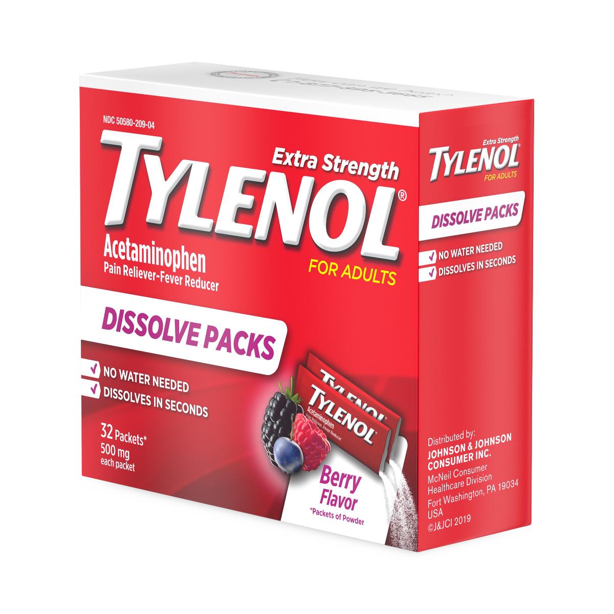 Tylenol Dissolve Powder Packs