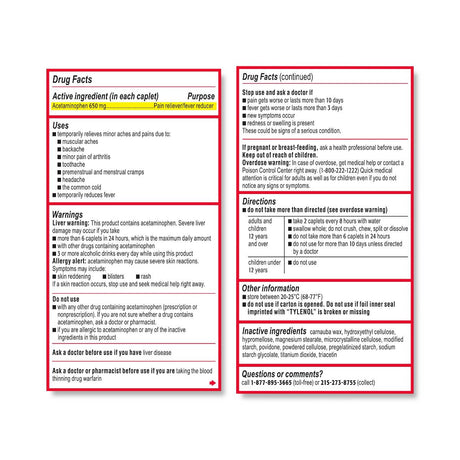 Tylenol 8-Hour Muscle Aches and Pain Caplets