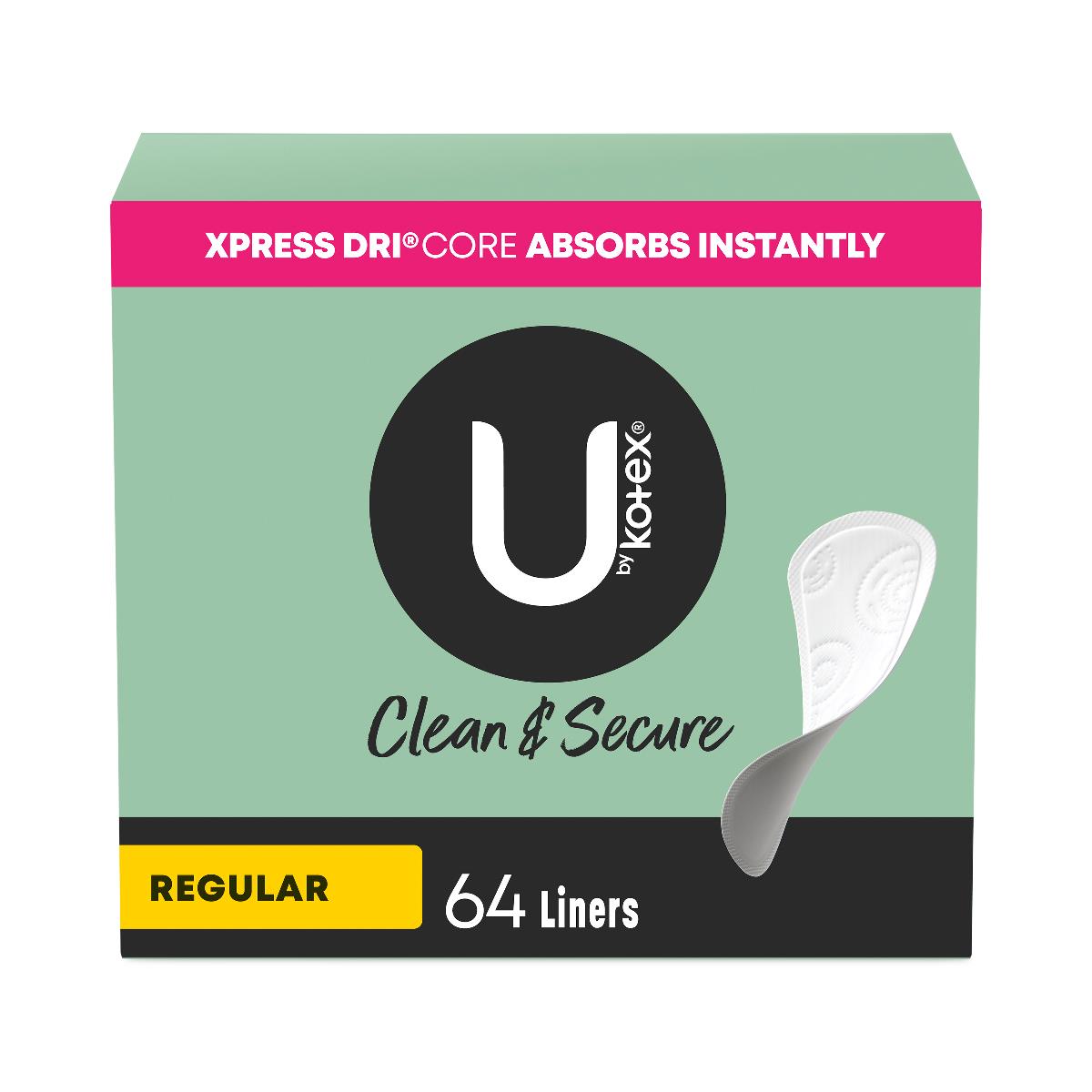 U by Kotex Clean + Secure Panty Liners