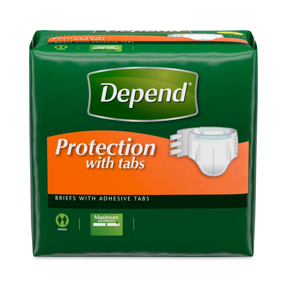 Depend Disposable Adult Incontinence Protection Briefs