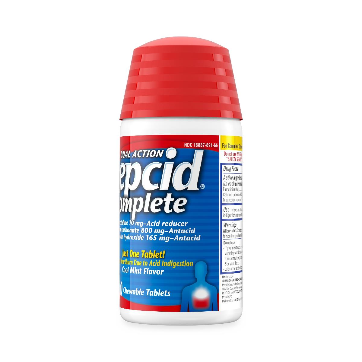 Pepcid Complete Antacid + Acid Reducer Chewable Tablets - BeHope