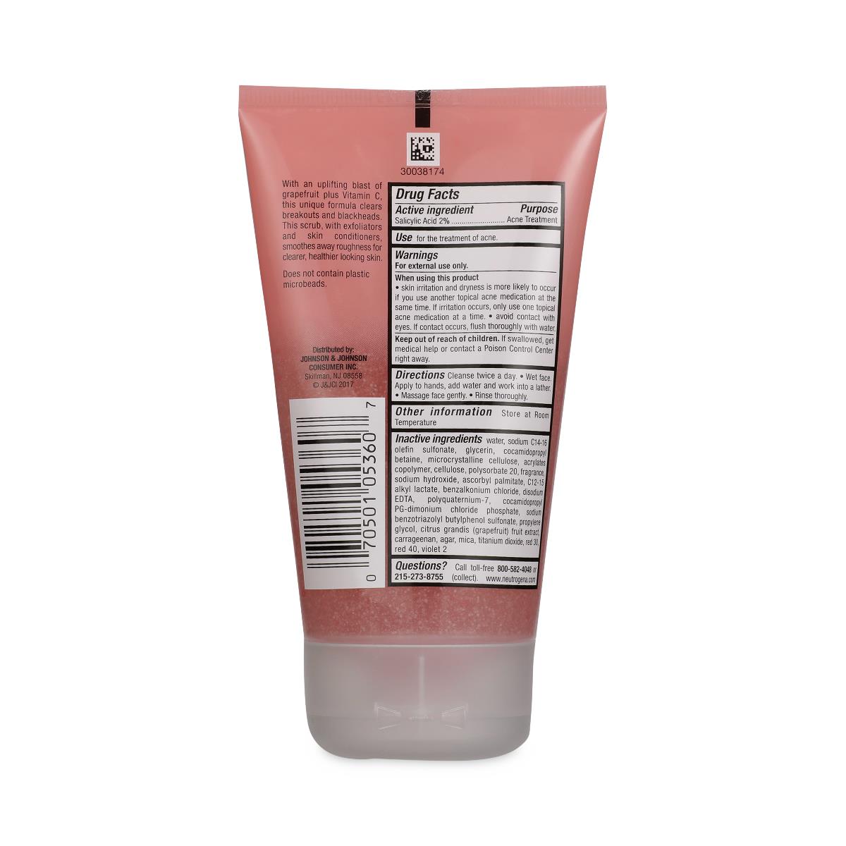 Neutrogena Oil-free Acne Wash With Pink Grapefruit Foaming Scrub - BeHope