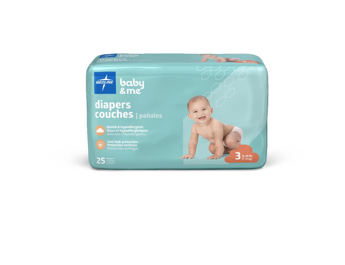 Medline Disposable Baby Diapers