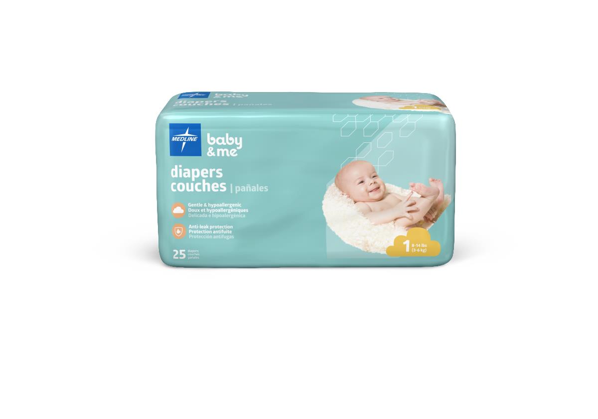 Medline Disposable Baby Diapers