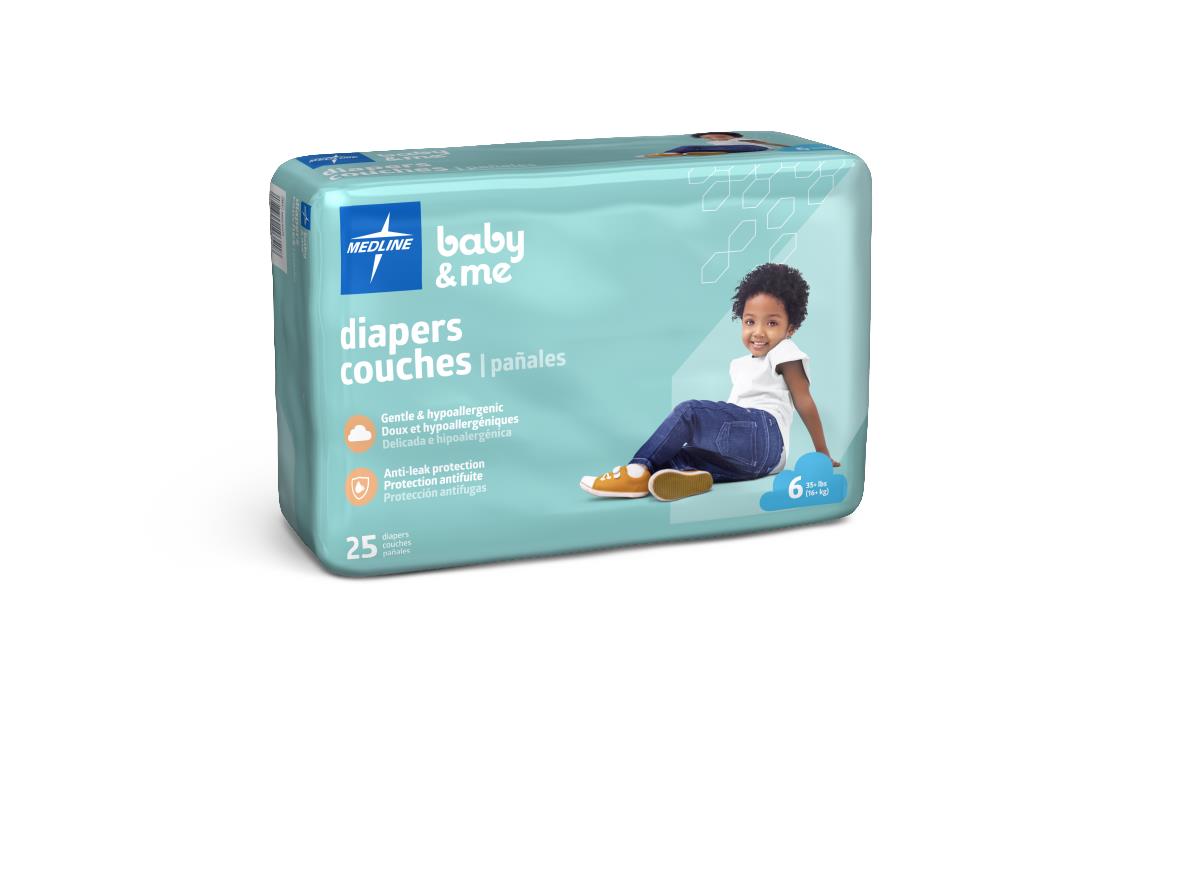 Medline Disposable Baby Diapers
