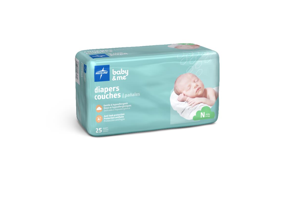 Medline Disposable Baby Diapers