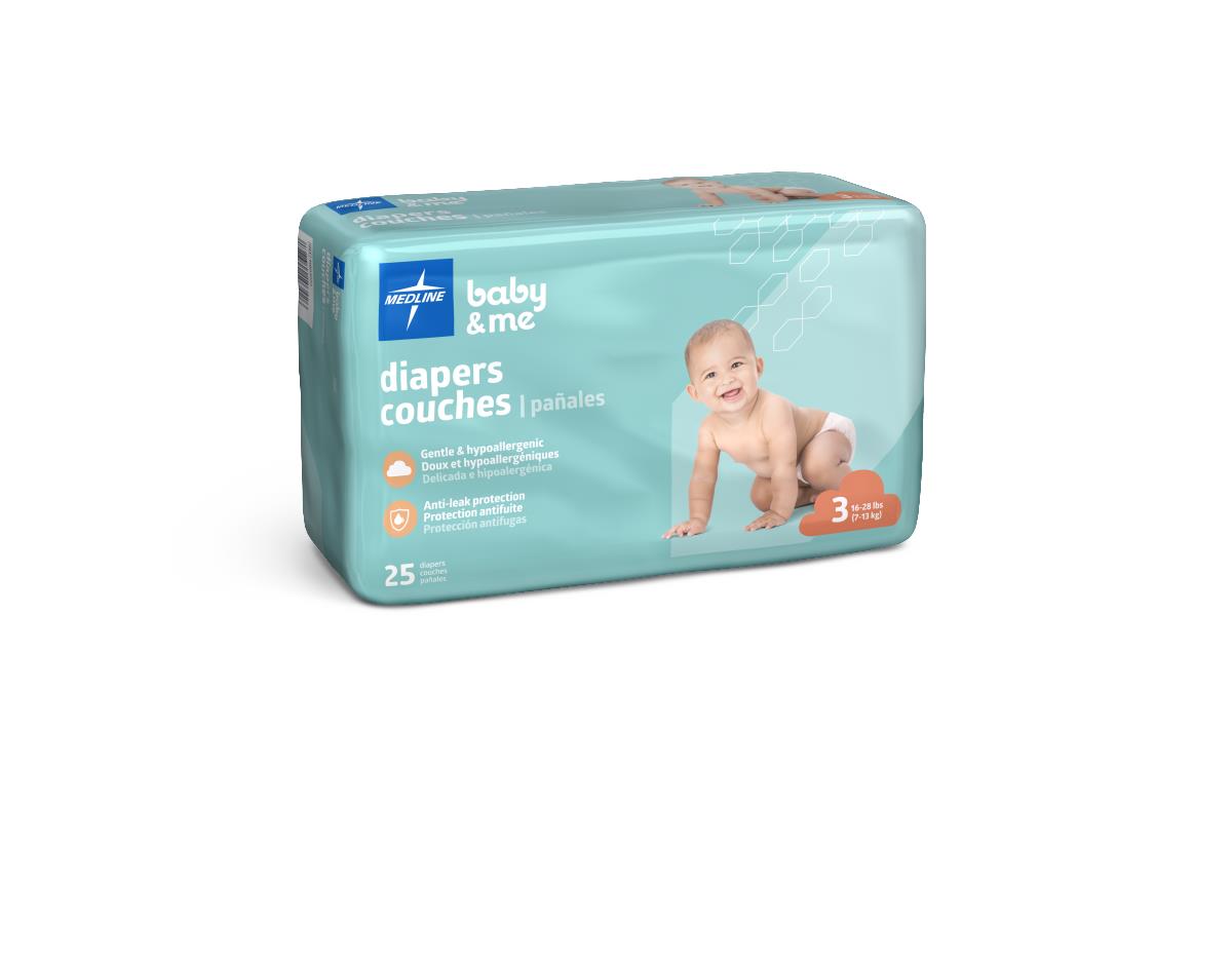 Medline Disposable Baby Diapers