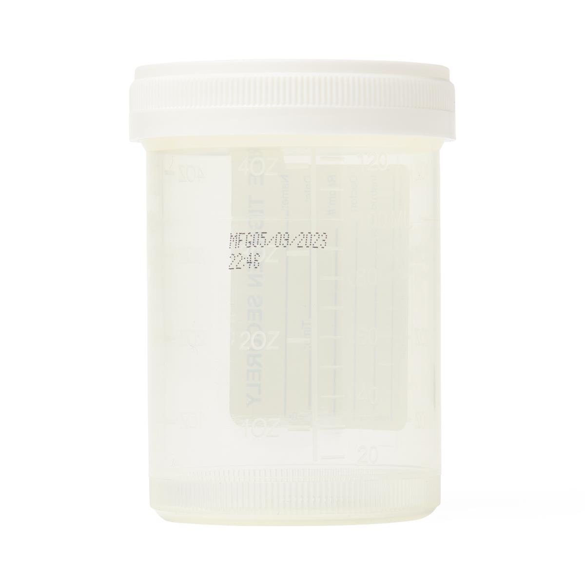 Medline Pneumatic Tube Specimen Containers with Sterile Path Label, White Lid