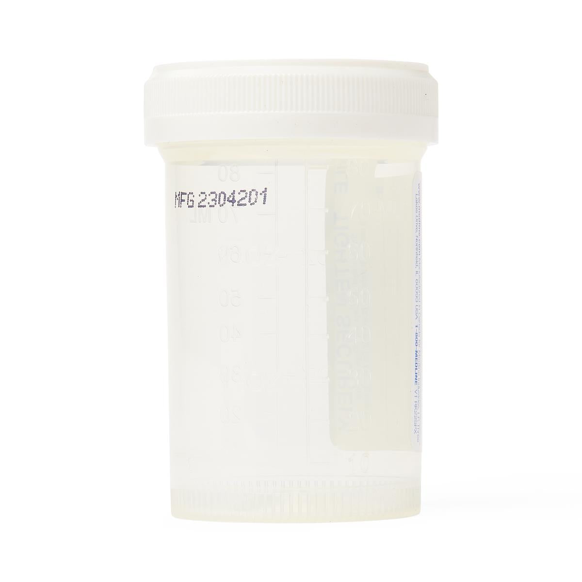 Medline Pneumatic Tube Specimen Containers with Sterile Path Label, White Lid