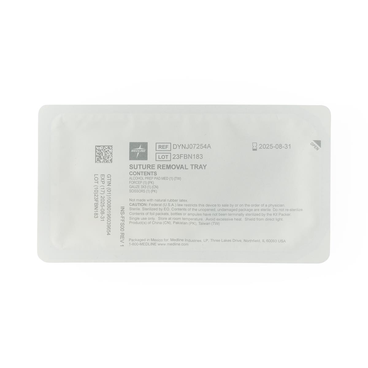 Medline Floor Grade Suture Removal Trays