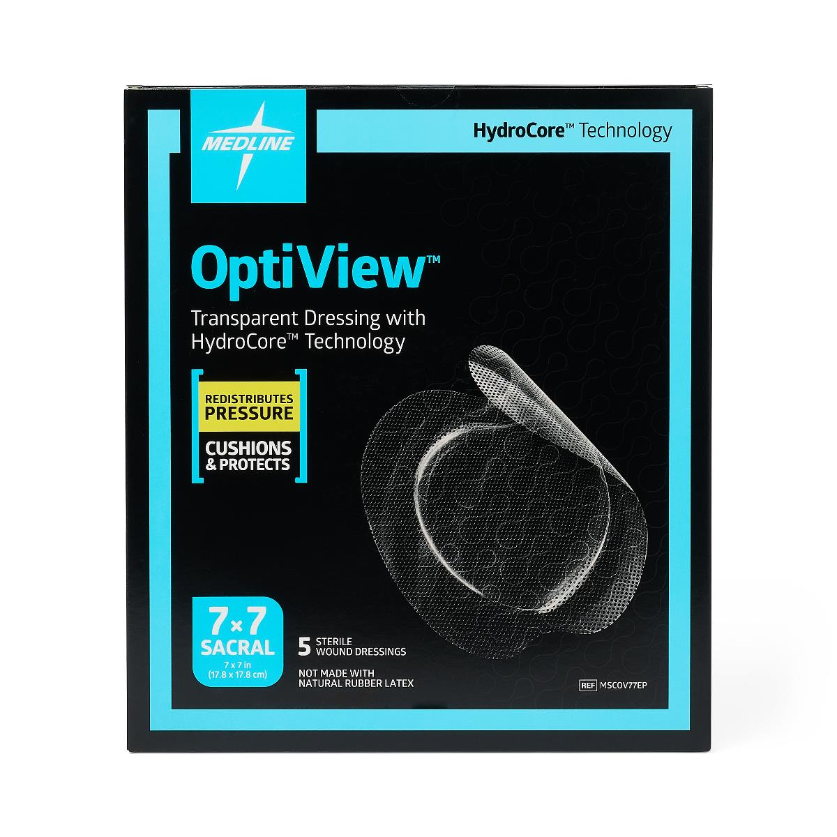 Transparent Dressing Optiview 6 X 6 Inch 2 Tab Delivery Round Sterile - Behope