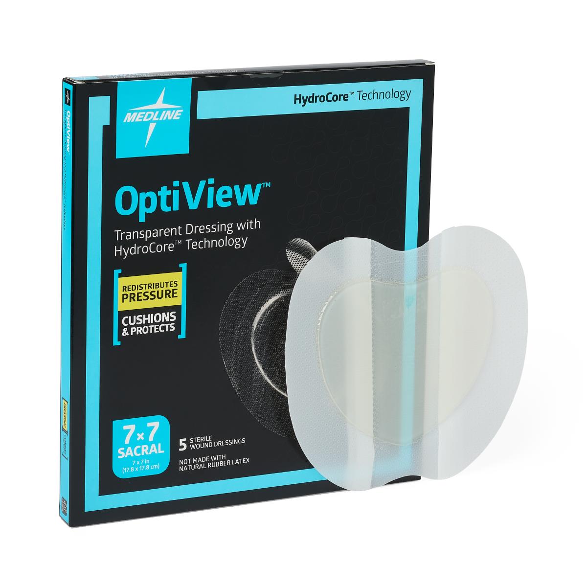 Transparent Dressing Optivieww 7 X 7 Inch 3 Tab Delivery Sacral Sterile - Behope