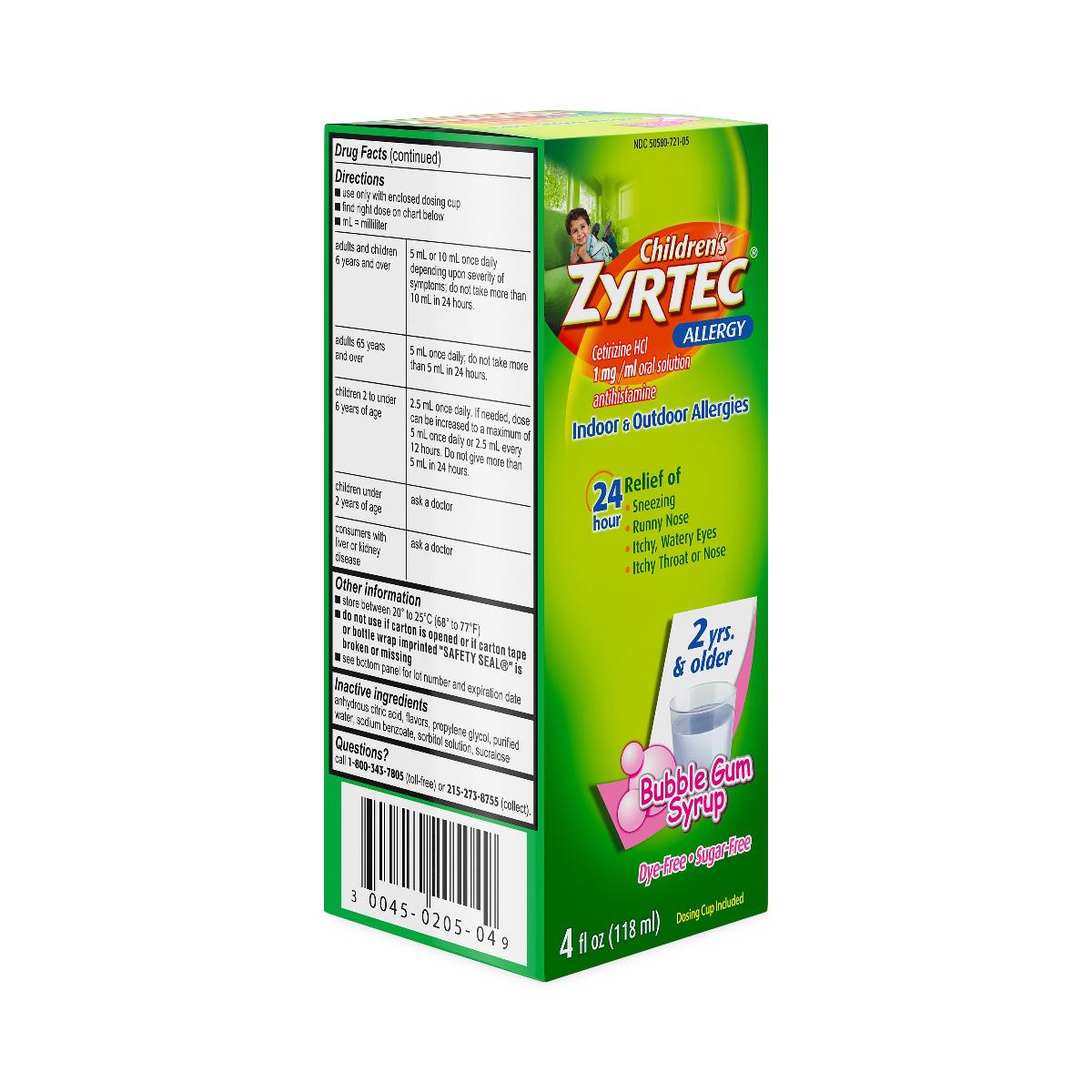 Zyrtec Children's 24-Hour Allergy Syrup