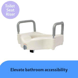 Medline Sit and Stand Toileting Kit, showing adjustable height mechanism.